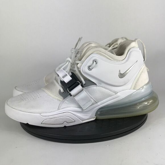 Nike Air Force 270 White/Silver Athletic Running Shoes AH6772-100 Men’s Size 13 - Picture 8 of 12